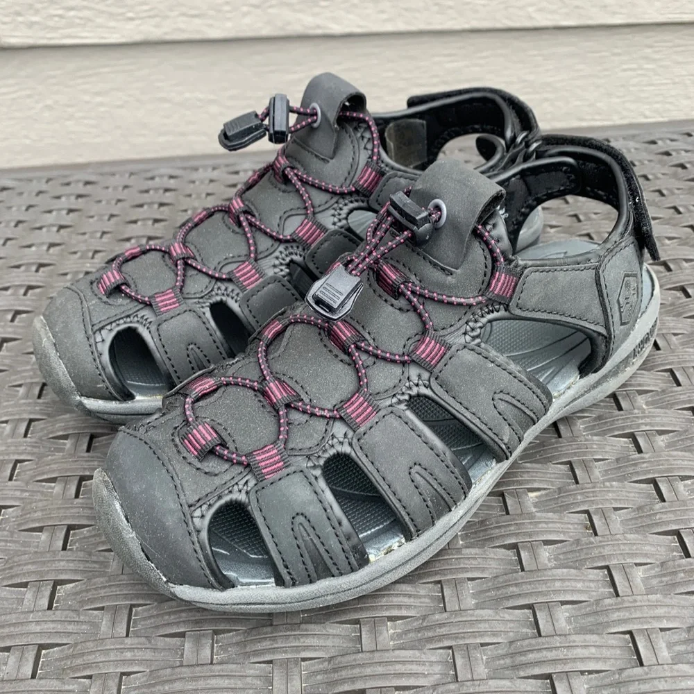 Khombu Women Active Sandal, Ashley, Color Black & Purple SZ 8‎ M - Picture 2 of 7